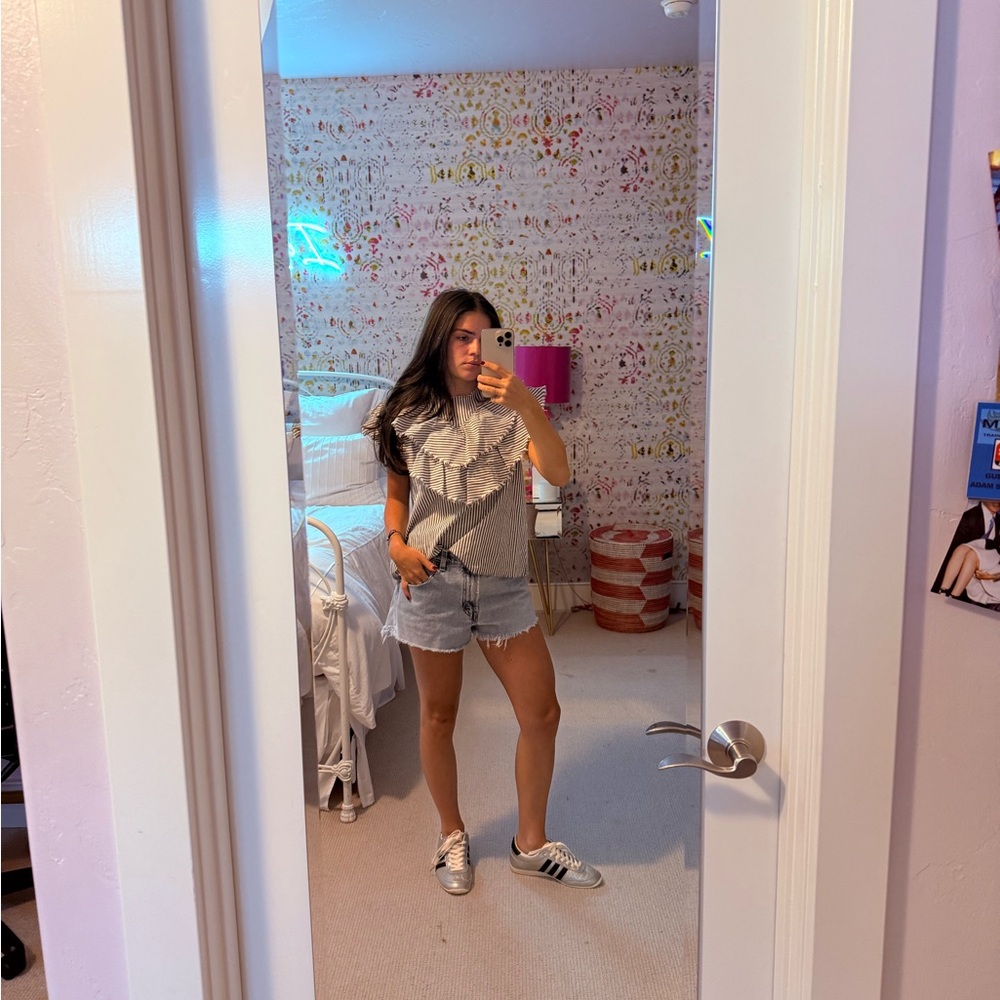 Zara Light Blue Jean Shorts